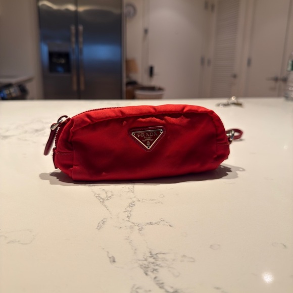Prada Red Nylon Pouch - Picture 1 of 3